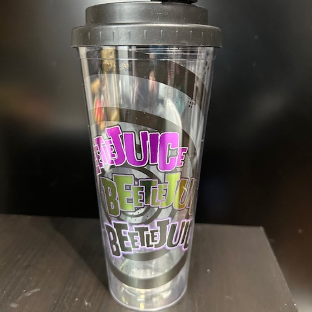 Beetlejuice Warner Bros 24oz Hot Cold Double Walled Travel Tumbler NEW